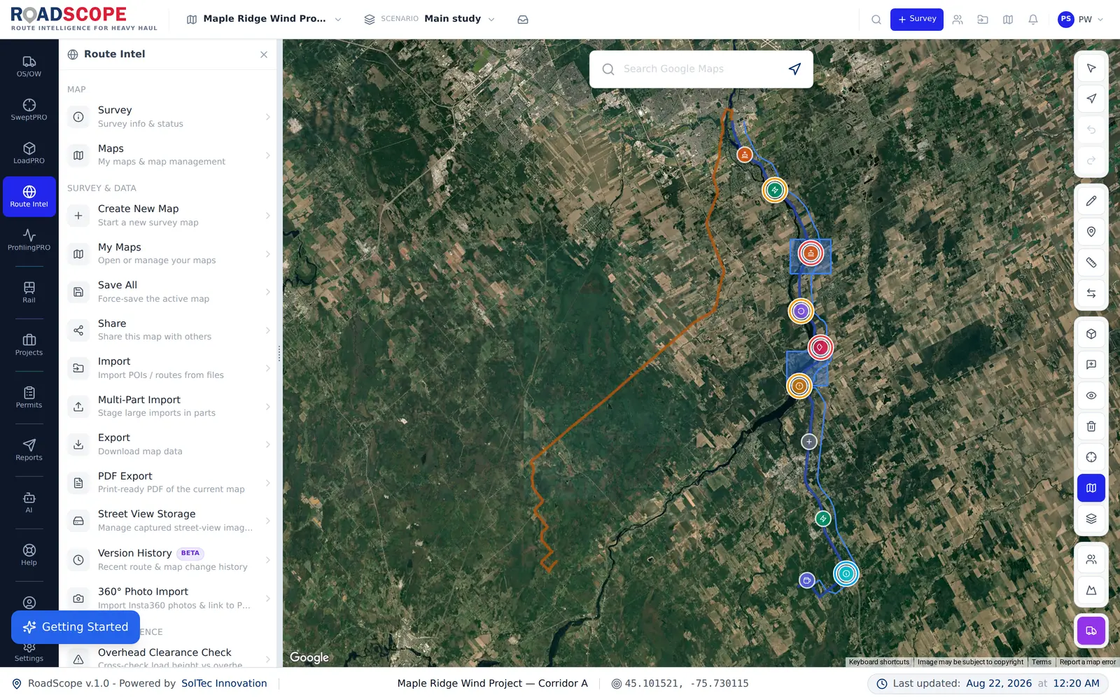 Route & POI Workspace